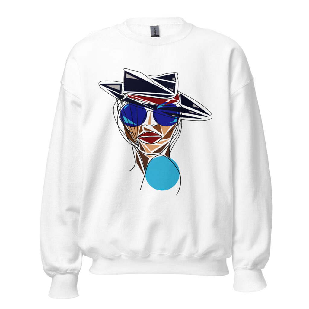 unisex crew neck sweatshirt white front 65c54f783e24e
