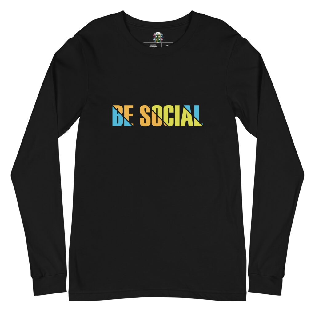 unisex long sleeve tee black front 65c672722e973